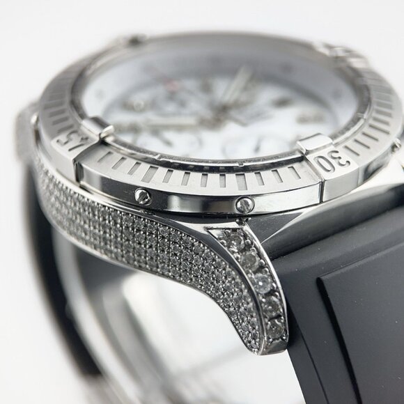 Breitling Super Avenger Steel MOP Dial Diamonds 48mm Automatic Mens Watch A13370 - Picture 5 of 8